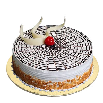 "Delicious Round shape Butterscotch cake - 1kg (code PC08) - Click here to View more details about this Product